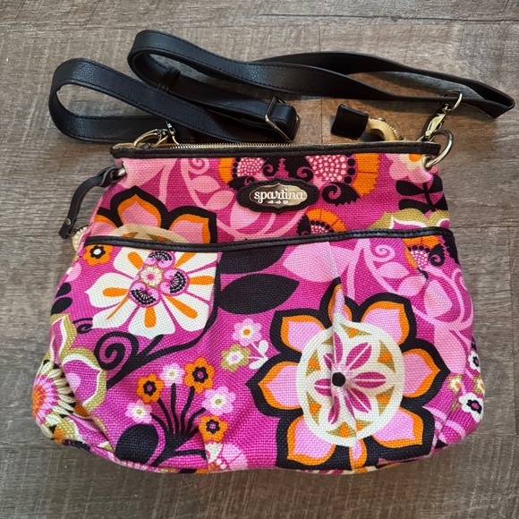 Spartina 449 Handbags - Spartina 449 Handbag Purse pleated Floral Hipster